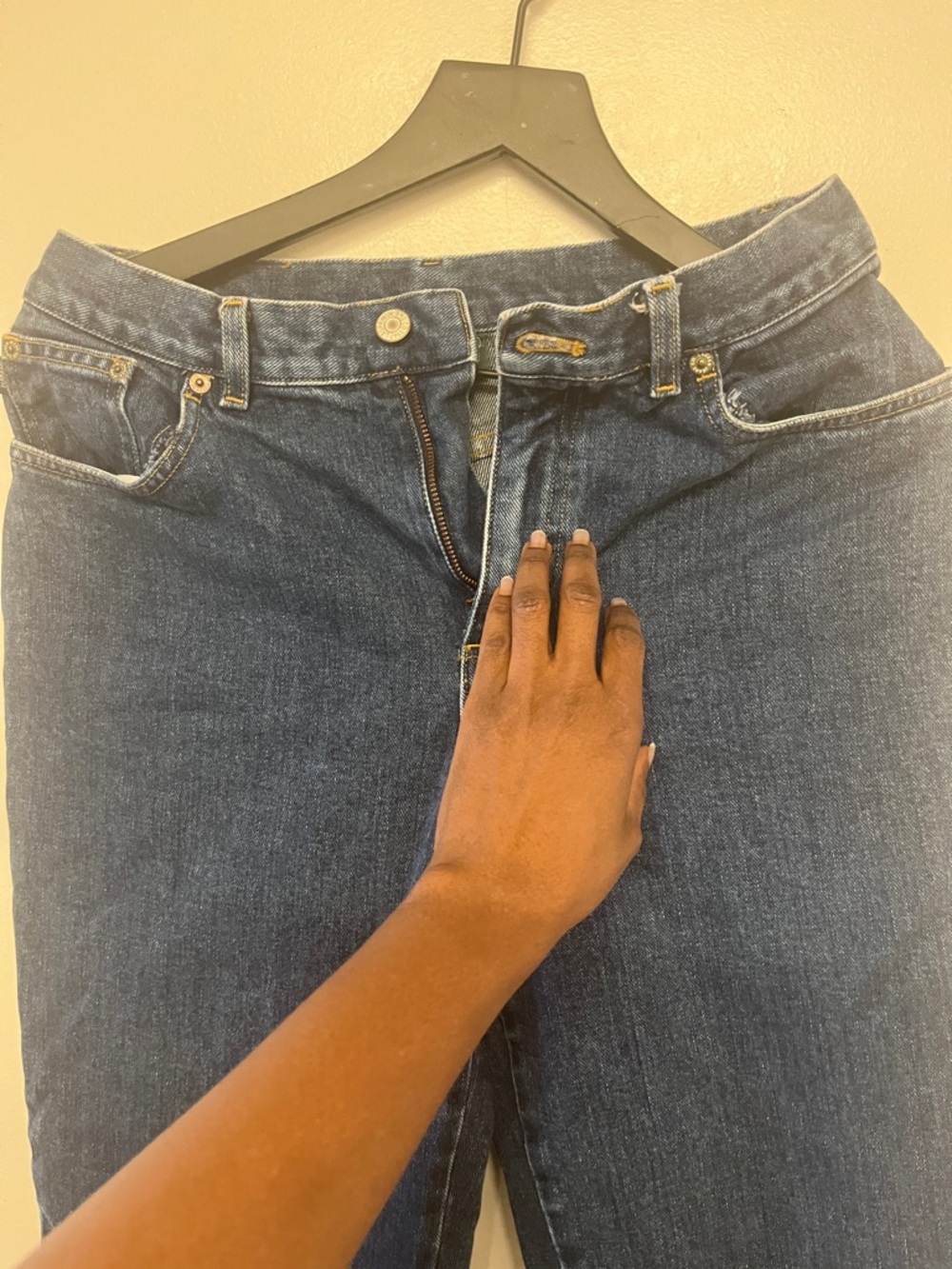 Lauren Ralph Lauren High-Rise Jeans in Dark Blue Denim